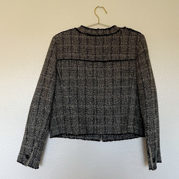 ISABEL MARANT ETOILE Laura Wool Blend Tweed Zip Jacket SZ XL - Picture 7 of 11